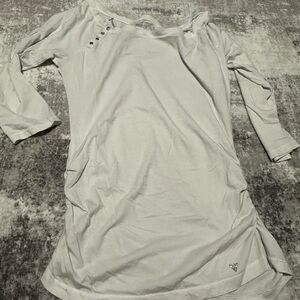 Guess Off-White Cotton Shirt with ruched sides